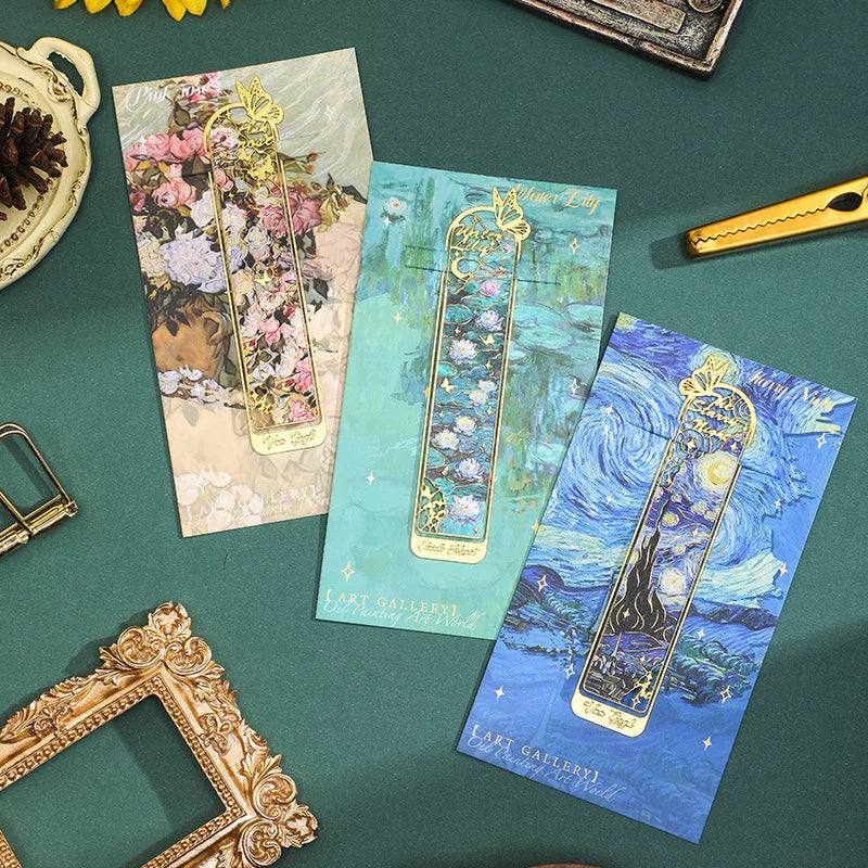 Butterfly Hollow Book Markers Page Clip Exquisite Painting Metal Bookmarks Student Stationery Book Clip New Year Festival Gift